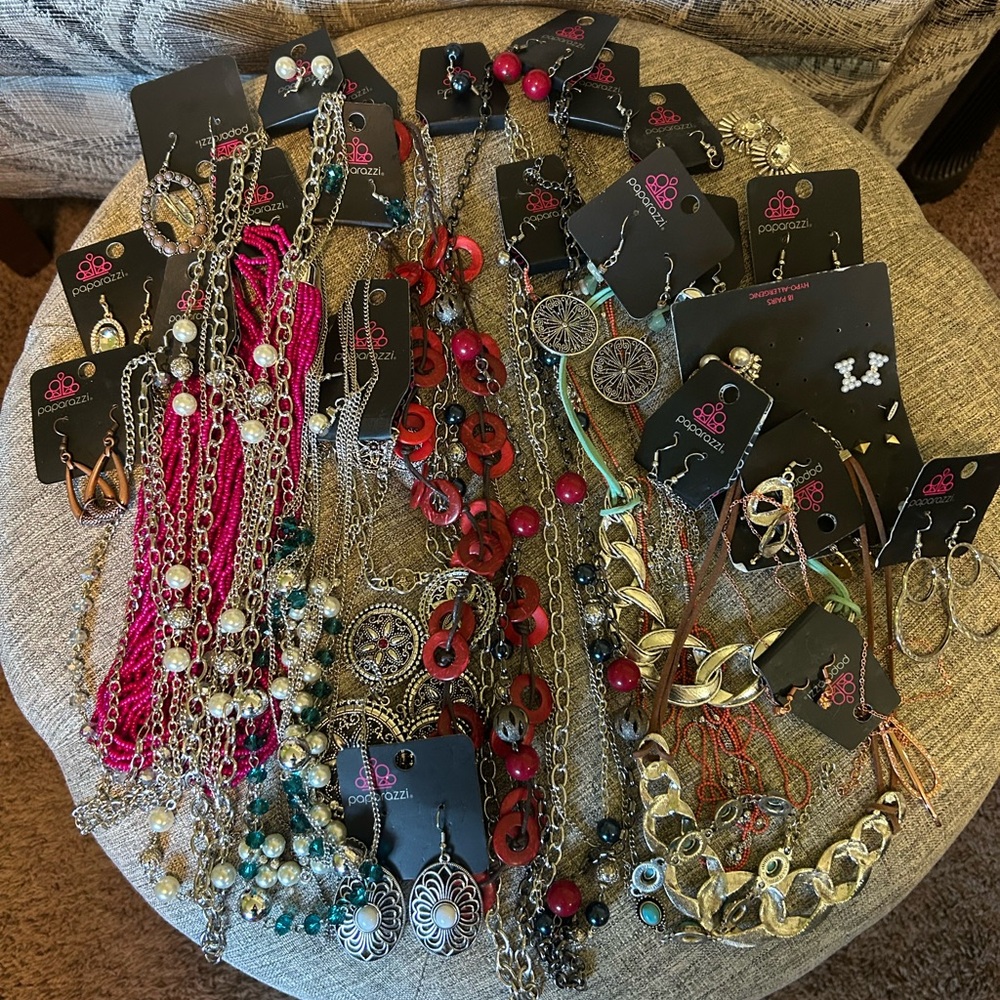 Paparazzi Assorted Women's Jewelry Lot - Red, Pink, Gold, Silver, Turquoise